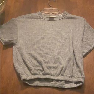 cozy cropped ribbed t shirt